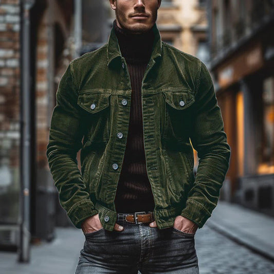 Daniel - Herren Cordjacke Übergangsjacke Freizeit