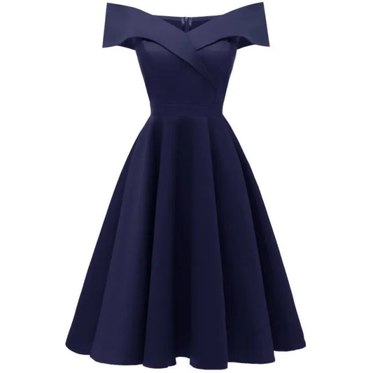 Clara - Damen Cocktailkleid mit schulterfreiem Schnitt