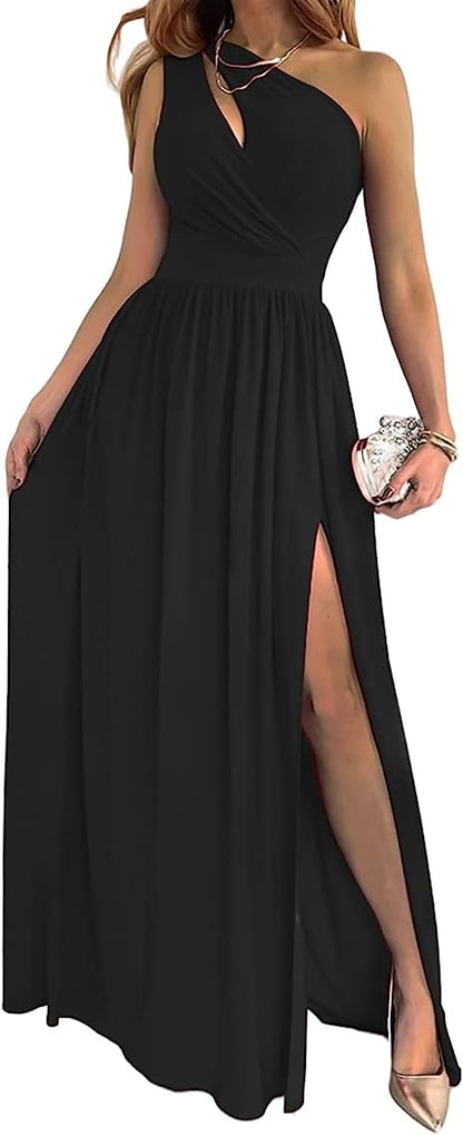 Bianca | Vestido minimalista con abertura alta