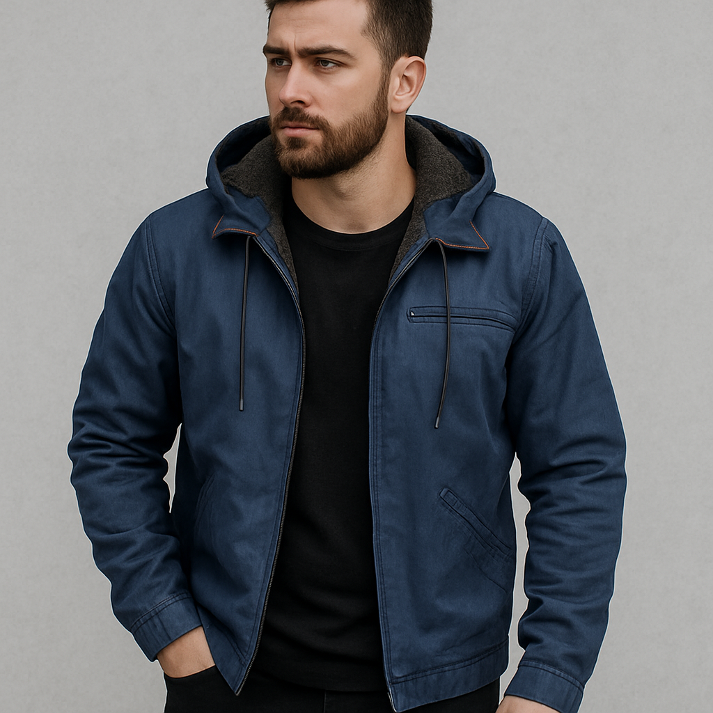 Noah – Gefütterte Freizeitjacke Herren mit Kapuze und Reißverschluss