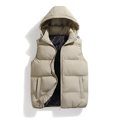 Logan – Hooded Quilted Puffer Vest for Men