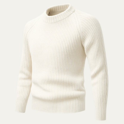 Jonas – Strukturierter Strickpullover mit Stehkragen für Herren