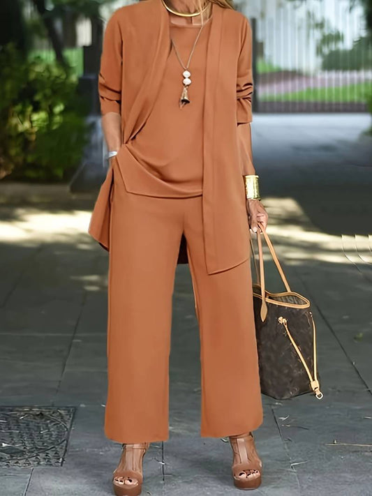 Clara - Damen Zweiteiler elegant mit weiter Hose