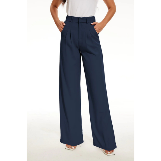 Anna - Damen Stoffhose mit weitem Bein