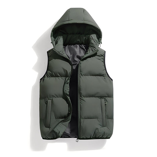 Logan – Hooded Quilted Puffer Vest for Men
