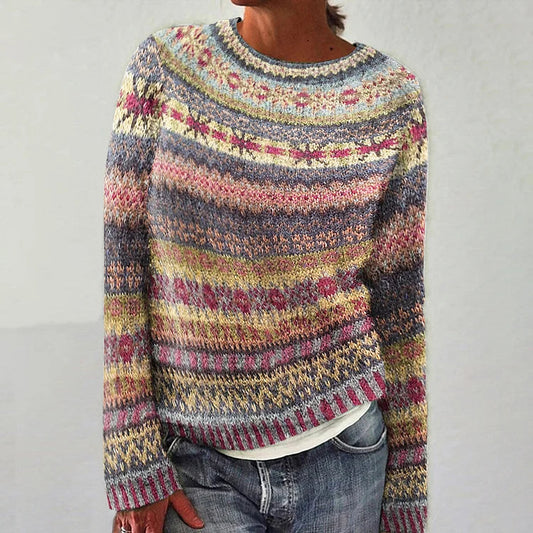Nora – Gemusterter Strickpullover Damen