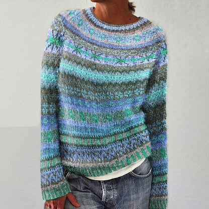 Nora – Gemusterter Strickpullover Damen