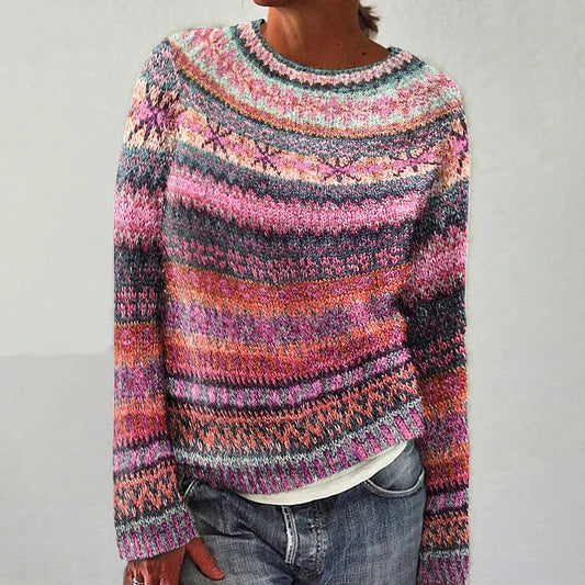 Nora – Gemusterter Strickpullover Damen