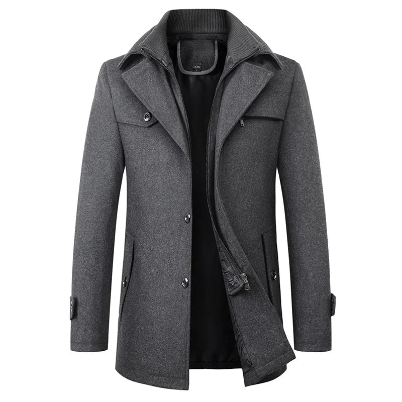 Marcus – Tailored Mid-Length Winter Overcoat for Men