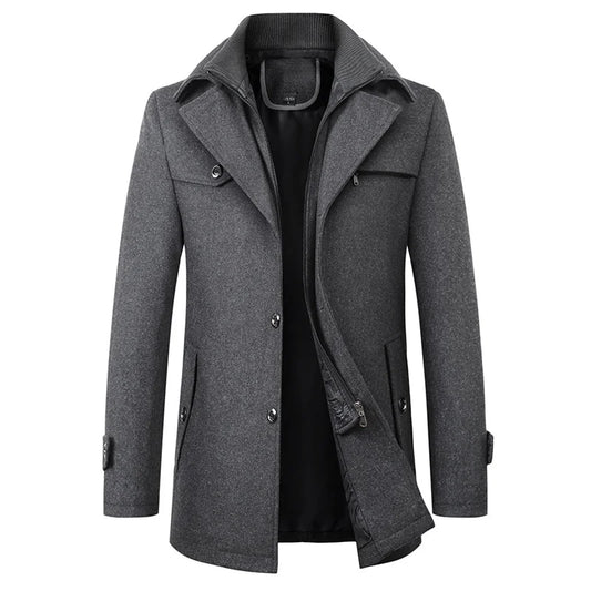 Marcus – Tailored Mid-Length Winter Overcoat for Men