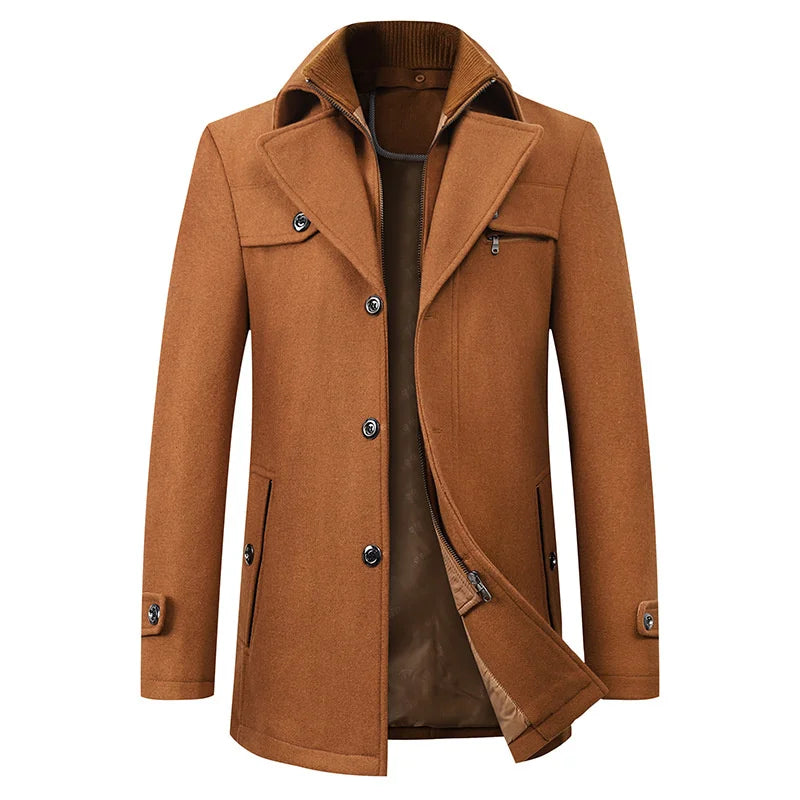 Marcus – Tailored Mid-Length Winter Overcoat for Men