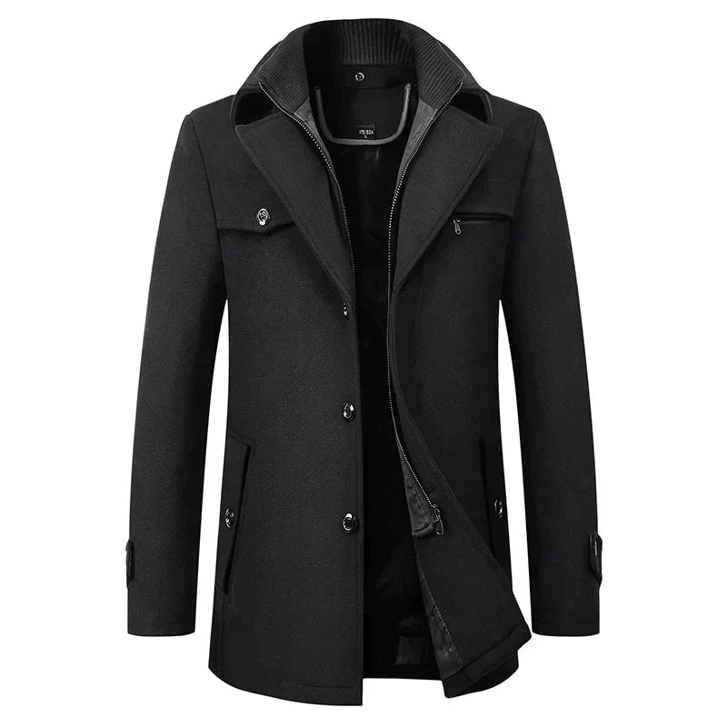 Marcus – Tailored Mid-Length Winter Overcoat for Men