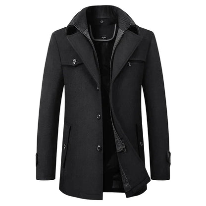 Marcus – Tailored Mid-Length Winter Overcoat for Men