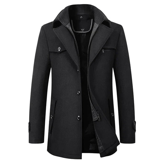 Marcus – Tailored Mid-Length Winter Overcoat for Men