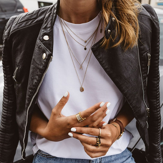 Sofia - Damen Lederjacke im Biker-Stil