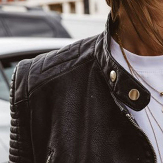 Sofia - Damen Lederjacke im Biker-Stil