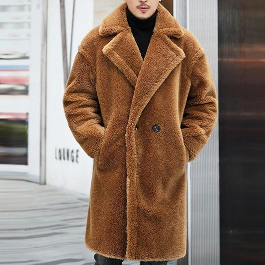 Noah – Plush Oversized Faux-Fur Coat for Men