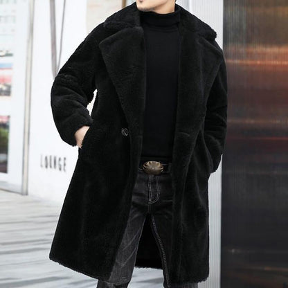 Noah – Plush Oversized Faux-Fur Coat for Men