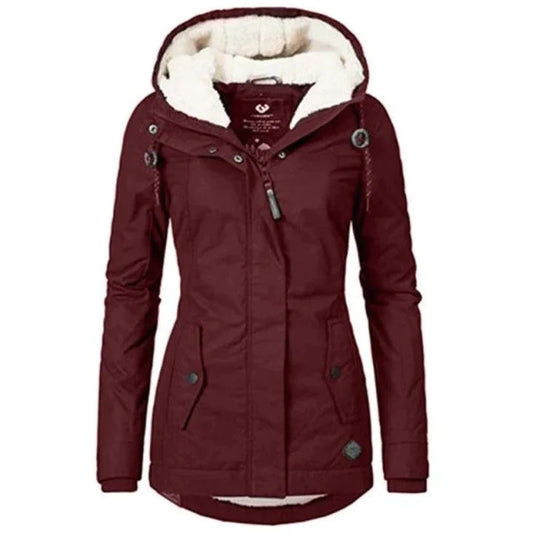 Laura - Damen Winterjacke mit Kapuze