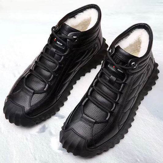 Lukas - Herren Winterschuhe aus Leder mit Fellfutter