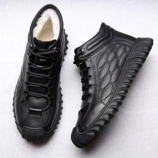 Lukas - Herren Winterschuhe aus Leder mit Fellfutter