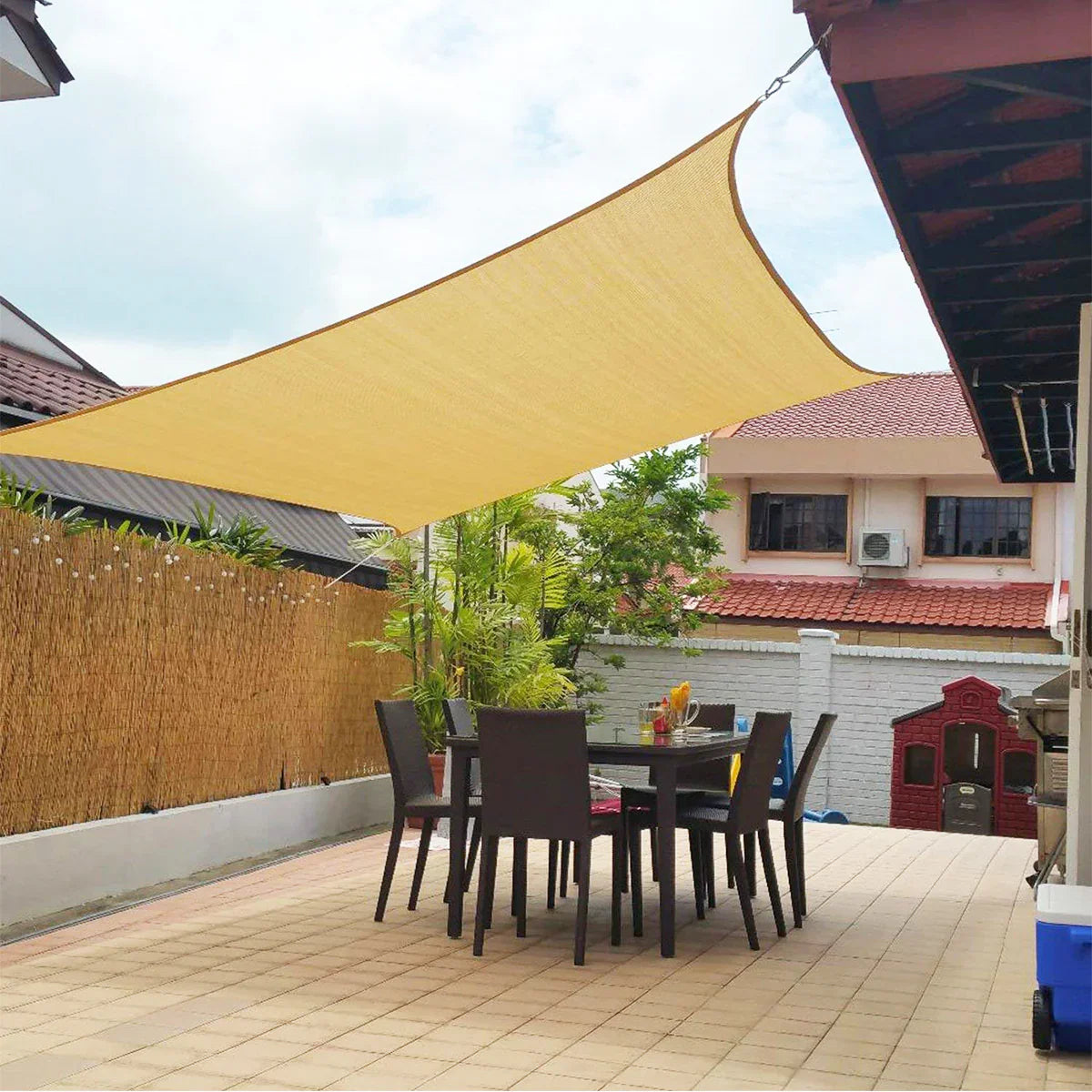 Water-Repellent Sun Shade Sail for Balcony, Terrace, and Garden