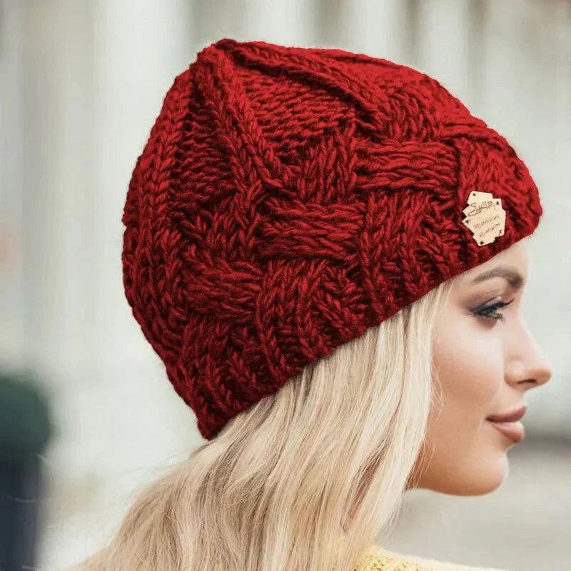 Cecilia – Grob gestrickte Wintermütze für Damen