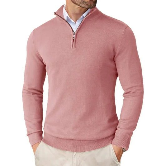David - Herren Pullover mit Reißverschlusskragen