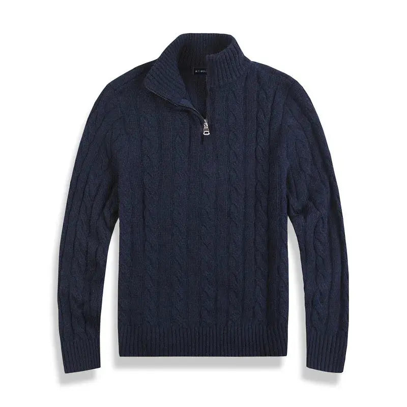 Ben – Strukturierter Halbzip-Strickpullover Herren