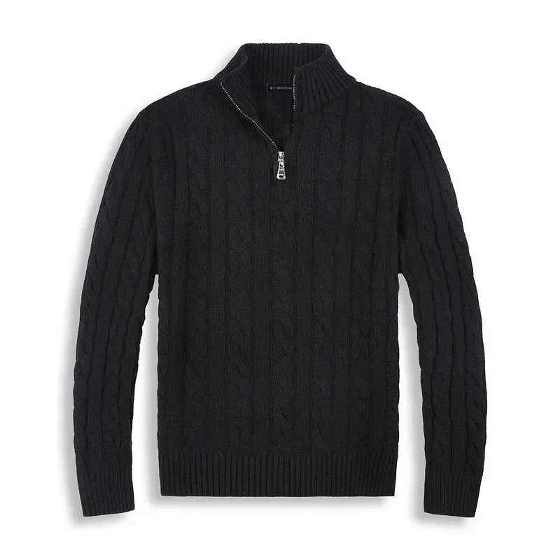 Ben – Strukturierter Halbzip-Strickpullover Herren