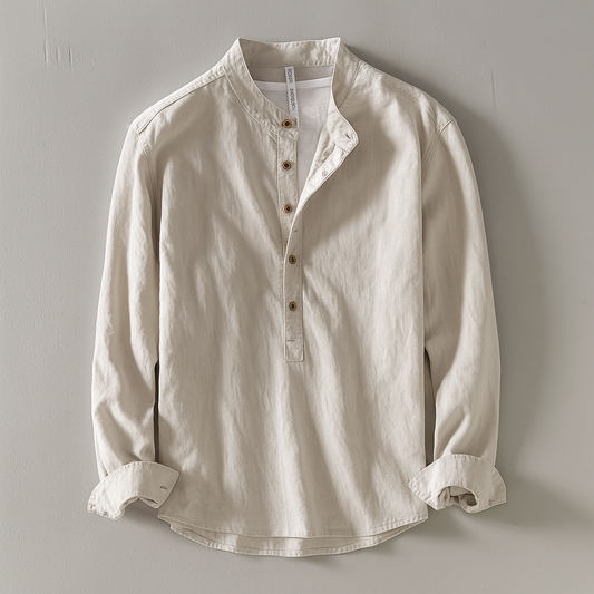 The Lucien Cove – Men’s Modern Collarless Shirt