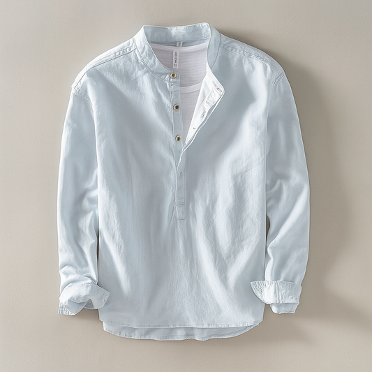 The Lucien Cove – Men’s Modern Collarless Shirt