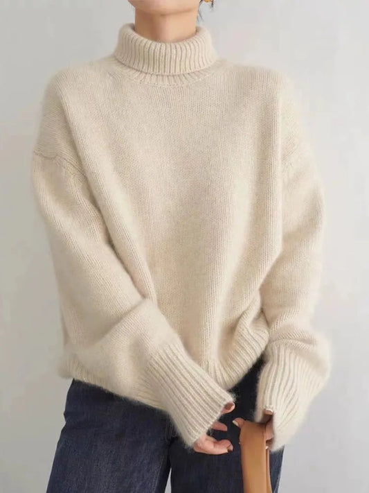 Mila – Oversize Rollkragenpullover Damen