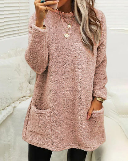 Mila - Damenpullover mit Taschen und Rundhalsausschnitt