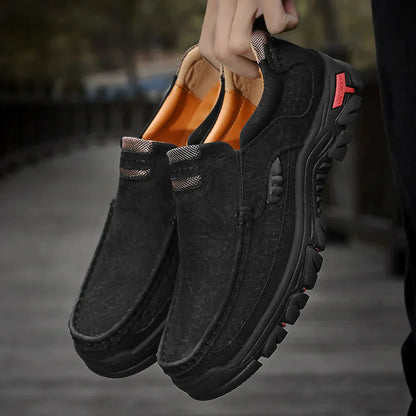 David - Herren Slipper mit rutschfester Sohle und Bequem-Passform