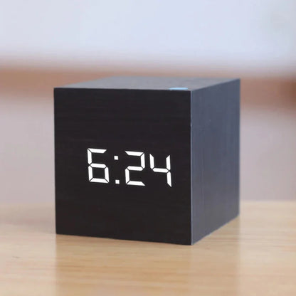 Compact Mini LED Digital Alarm Clock – Adjustable Brightness and Night Mode