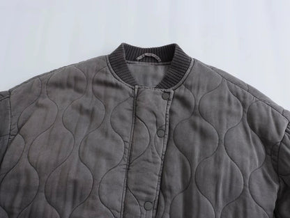 Sofía – Quilted Knit Bomber Jacket