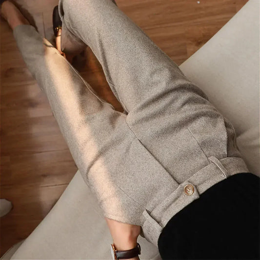 Maja - Damen Stoffhose mit geradem Schnitt
