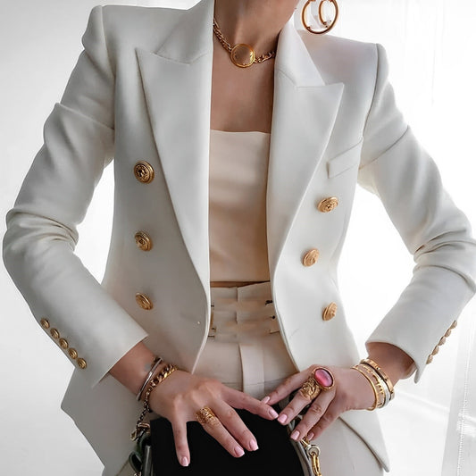 Sofia - Damen Blazer mit doppelreihigen Goldknöpfen