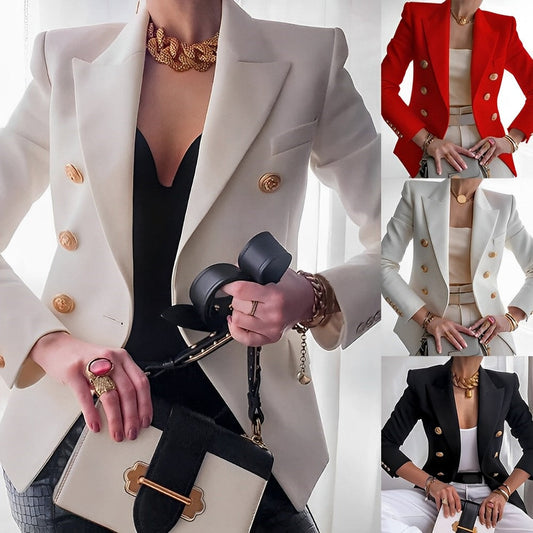 Sofia - Damen Blazer mit doppelreihigen Goldknöpfen