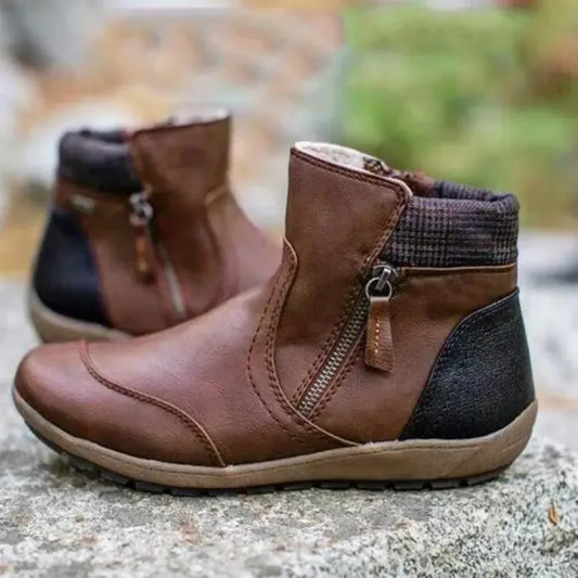 Sophie - Damen Stiefelette mit seitlichem Reißverschluss