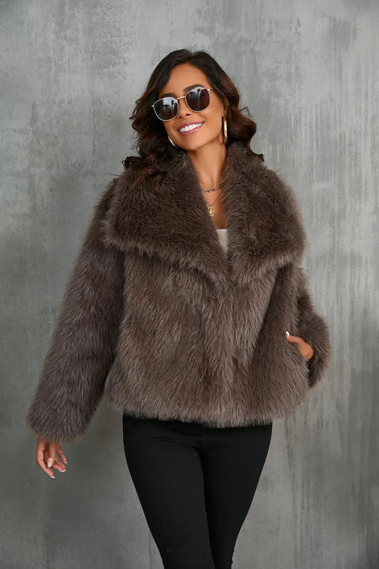 Alessia – Edle Kunstpelzjacke Damen