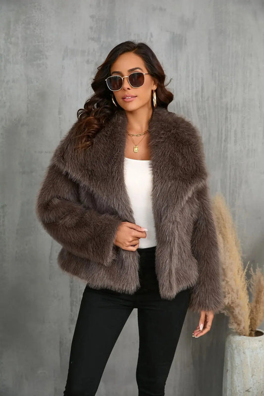 Alessia – Edle Kunstpelzjacke Damen