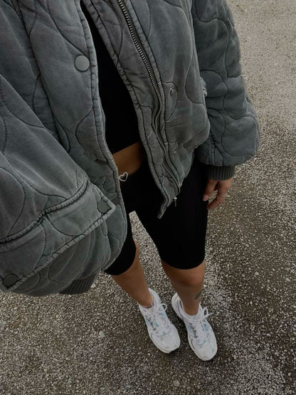 Sofía – Quilted Knit Bomber Jacket