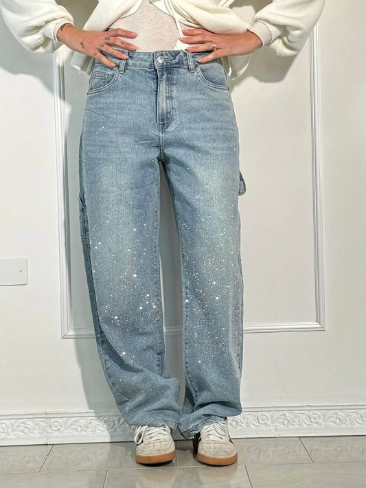 Nina – Glitzernde Baggy-Jeans Damen