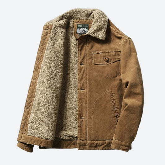 Elias – Cordjacke Herren mit Teddyfutter