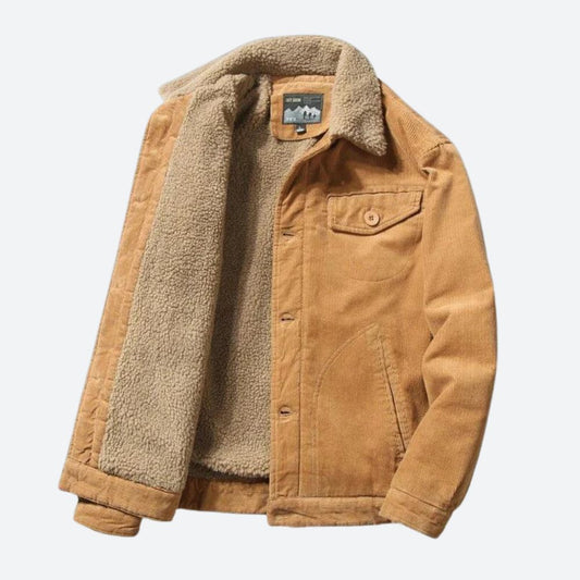Elias – Cordjacke Herren mit Teddyfutter