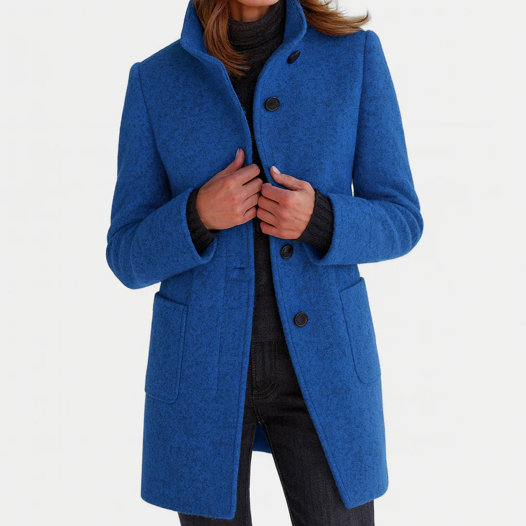 Ruby – Classic Wool-Blend Autumn Coat for Women