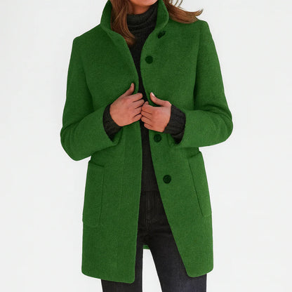 Ruby – Classic Wool-Blend Autumn Coat for Women