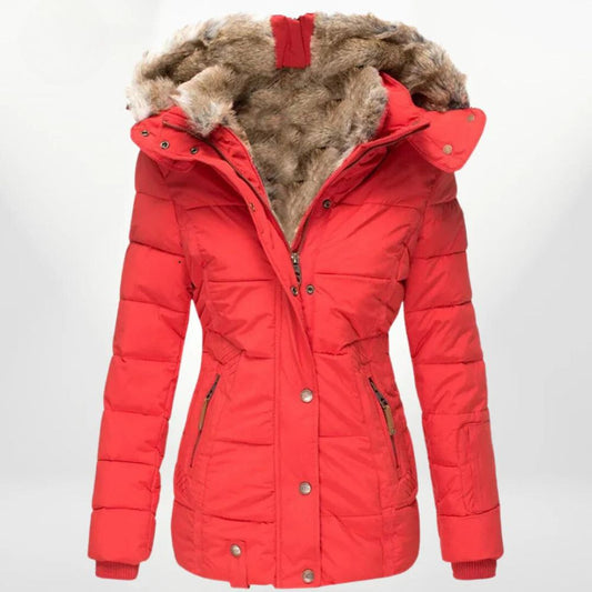 Lena - Winterjacke mit abnehmbarem Kunstfellkragen Damen